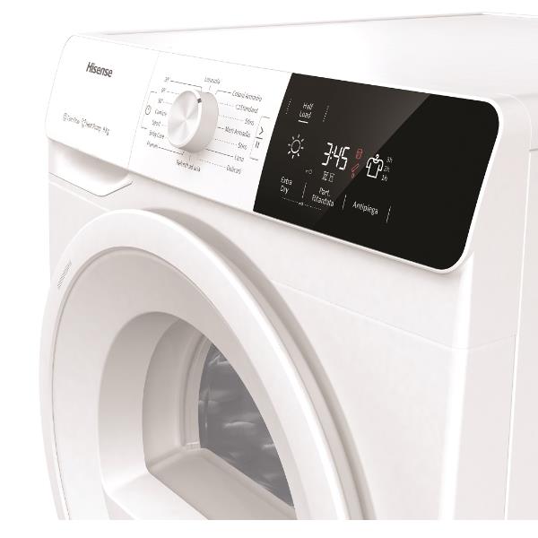 hisense asciugatrice a pompa di calore con carica frontale hisense 9 kg dhge901 twin flow wave plus easy clean classe a ean 3838782433054