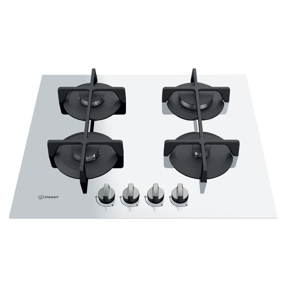 indesit piano cottura a gas indesit ing 61t wh 4 fuochi l59xp51 vetro bianco ean 8050147590140