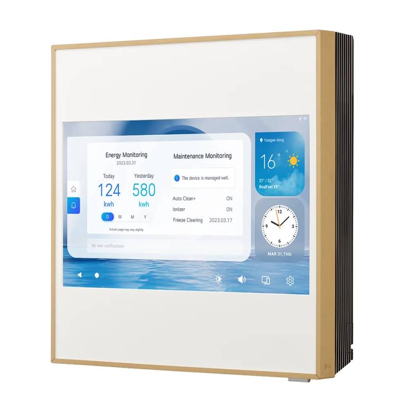 lg condizionatore lg quadri split inverter artcool gallery lcd 99912 con mu4r25 r 32 wi fi integrato