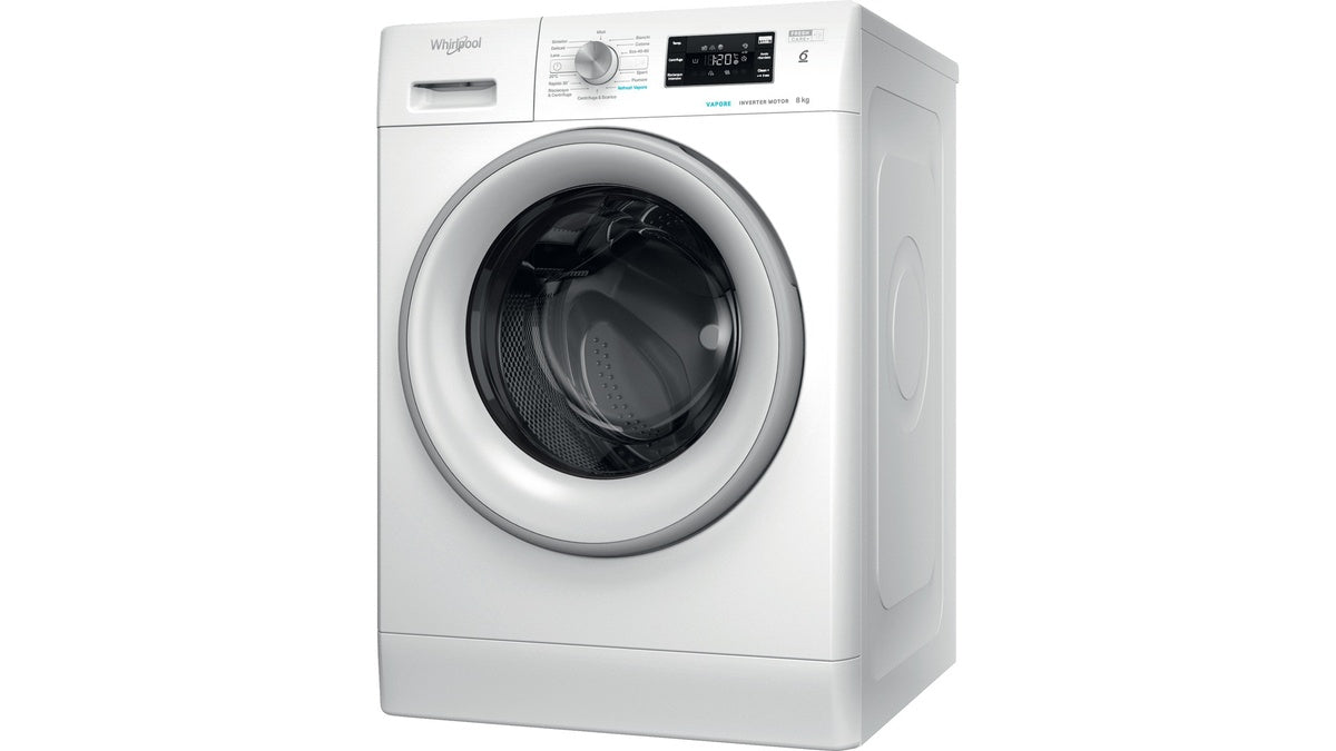 whirlpool lavatrice a carica frontale whirlpool freshcare ffb 846 sv it 8 kg 1400 giri classe a a845xl595xp63 tecnologia 6 senso refresh vapore ean 8003437050589