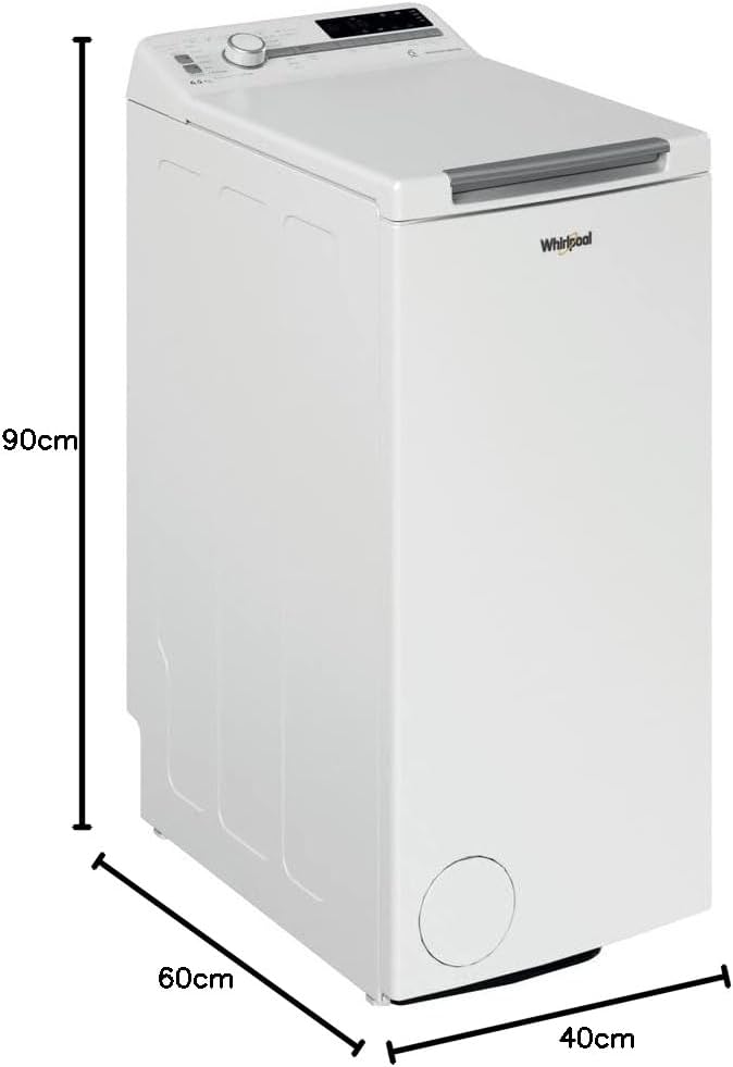 whirlpool lavatrice a carico dallalto whirlpool tdlr 65241bs it slim 65 kg classe c 1200 giri a90xl40xp60 tecnologia 6 senso motore inverter ean 8003437051586