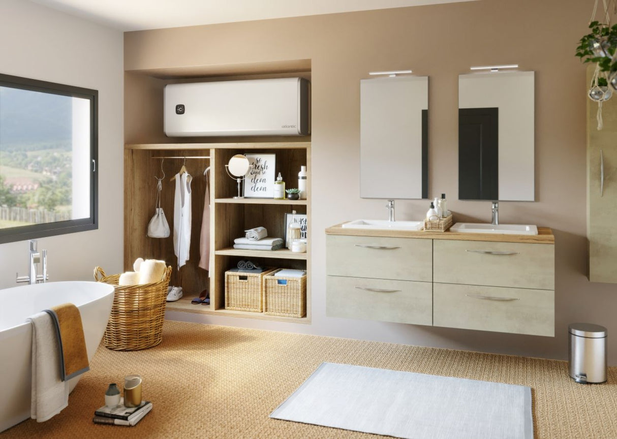 atlantic scaldabagno scaldacqua elettrico ad accumulo atlantic vertigo steatite wi fi 100 waterdrop 851338