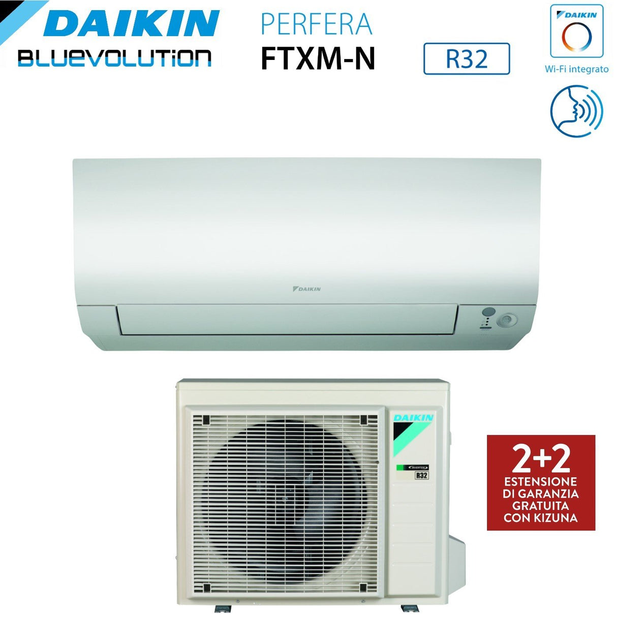 daikin climatizzatore condizionatore daikin bluevolution inverter serie perfera 9000 btu ftxm25n r 32 classe a wi fi integrato garanzia italiana ean 8059657000316
