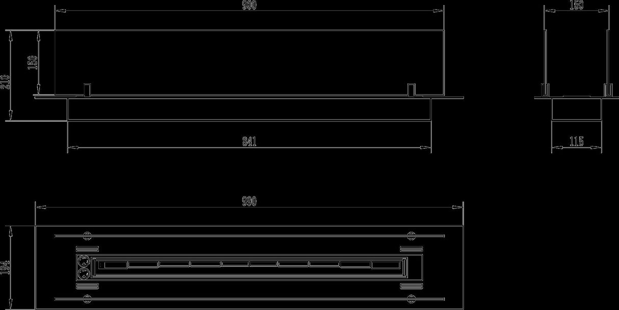 divina fire bruciatore per camino a bioetanolo biocamino in acciaio con vetri da 100 cm ean 8056157806066