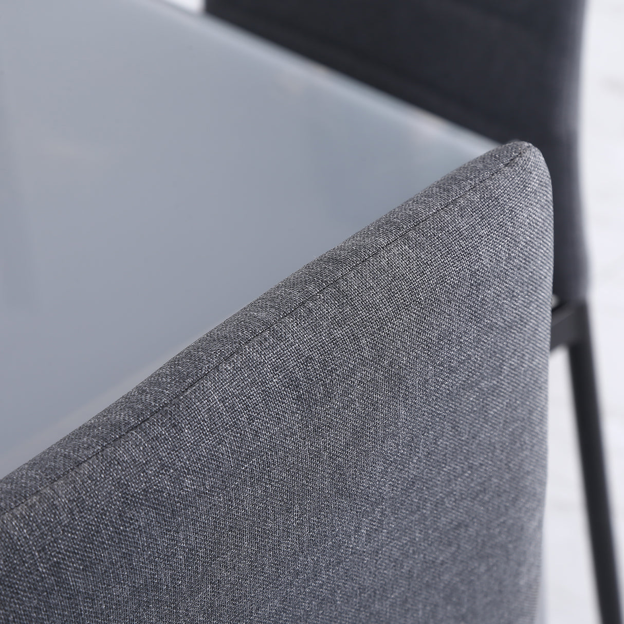 easycomfort easycomfort set 4 sedie imbottite in stile moderno in metallo e tessuto grigio