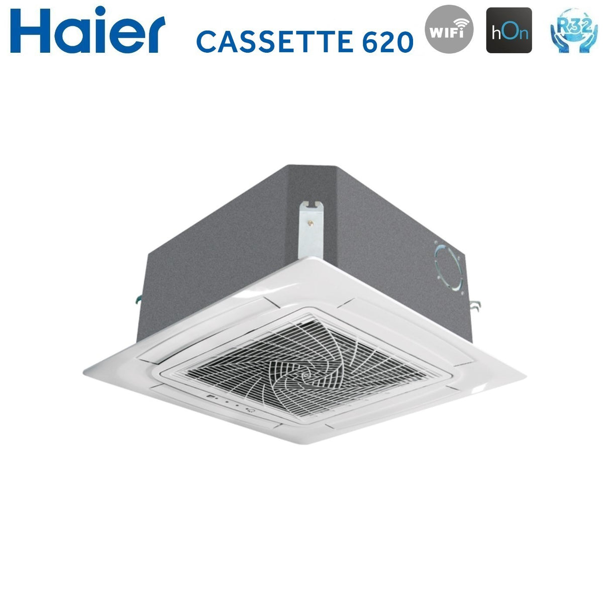 haier unita interna cassetta a 4 vie haier serie cassette 620 9000 btu ab25s2sc2fa 1 r 32 wi fi integrato con griglia inclusa