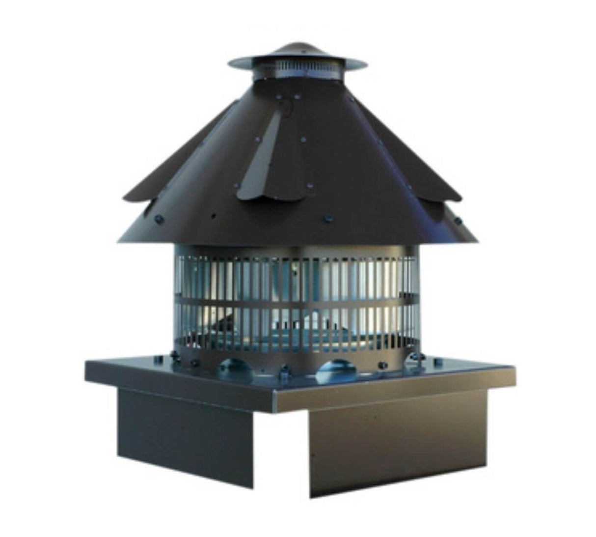 no brand aspiratore elettrico per camini in lamiera preverniciata testa di moro completo di centralina di comando a sei velocita per canne fumarie quadrate 32a42 cm mod universale