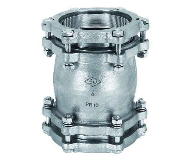 raccorderia atusa bigiunto doppio flangiato zincato atusa raccordo filettato in ghisa malleabile a cuore bianco modello 3 codice bz3 ean 8435049389076