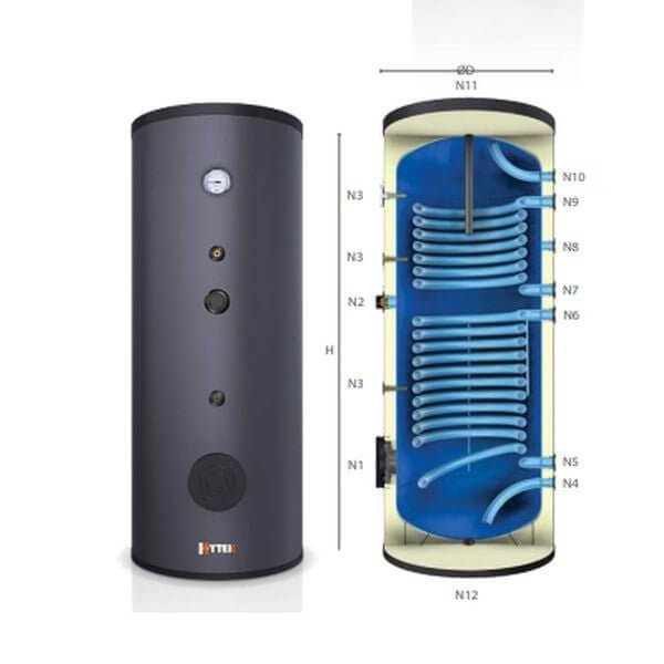 kytek bollitore kytek kb 200 doppia serpentina per produzione di acs