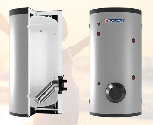 cordivari bollitore polywarm cordivari modello extra 1 wxb 200 con 1 scambiatore estraibile in acciaio inox 316l