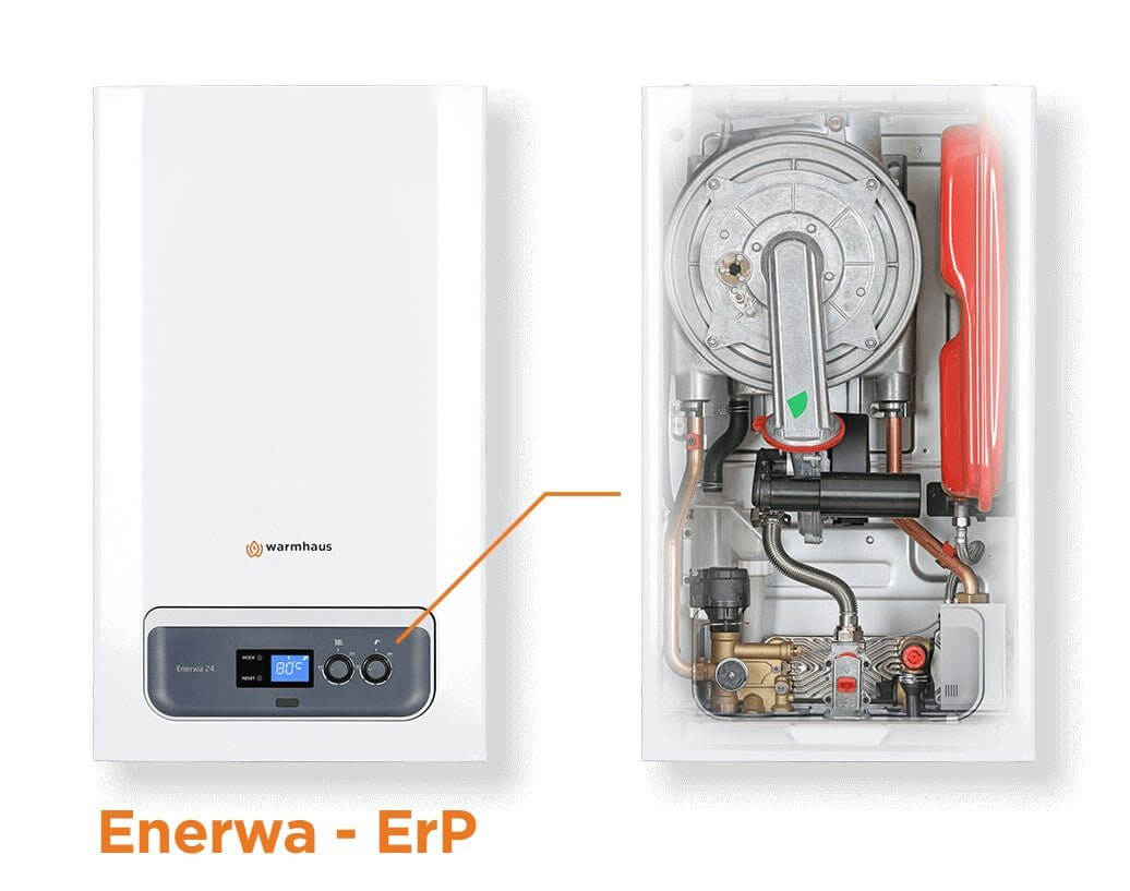 warmhaus caldaia a gas warmhaus a condensazione enerwa 24 metano o gpl completo di kit scarico fumi