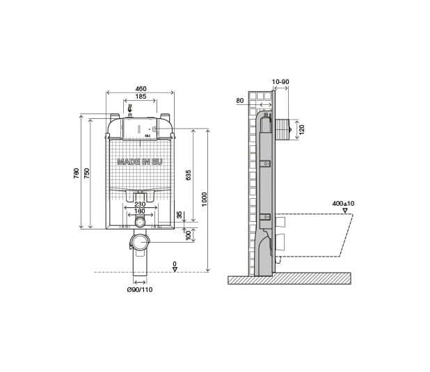 oli cassetta di risciacquo ad incasso oli 74 plus simflex