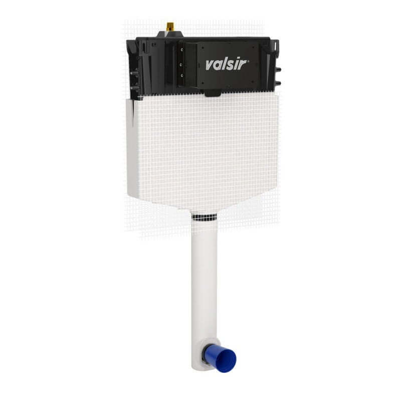 valsir cassetta di scarico vaso ad incasso meccanica valsir tropea s doppio scarico senza placca e canotto