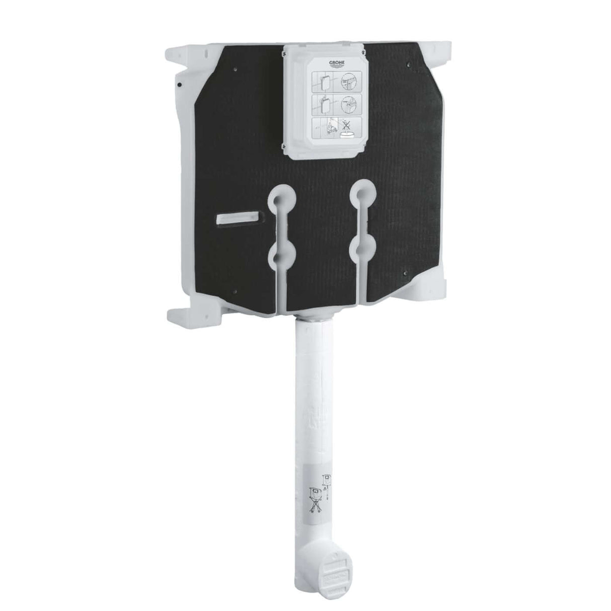 grohe cassetta di sciacquo ad incasso grohe per wc spessore 80 mm 38863000 doppio scarico 63 453 litri senza placca e canotto