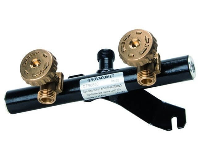 novacomet centralina gas 2 rubinetti novacomet taratura 18 bar codice r6624 ean 3334572204373