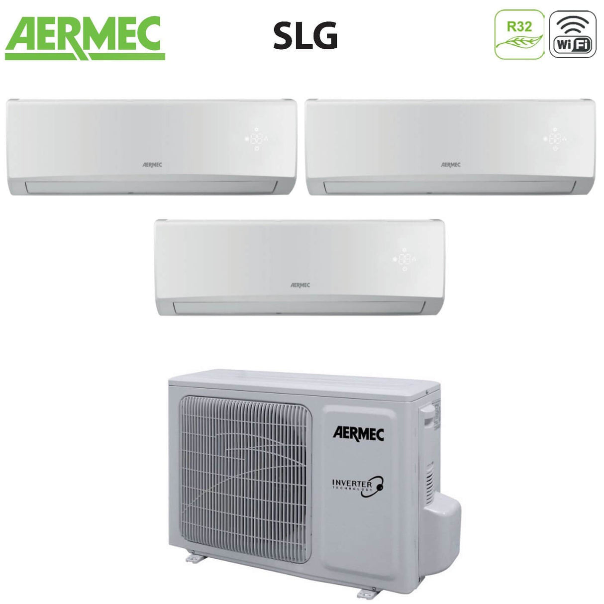 aermec climatizzatore condizionatore aermec trial split inverter serie slg 999 con mlg630 r 32 wi fi optional 900090009000