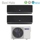 Climatizzatore Condizionatore Baxi Dual Split Inverter Serie Halo Nero 12+12 Con Lsgt50-2m R-32 Wi-Fi Integrato 12000+12000 - CaldaieMurali