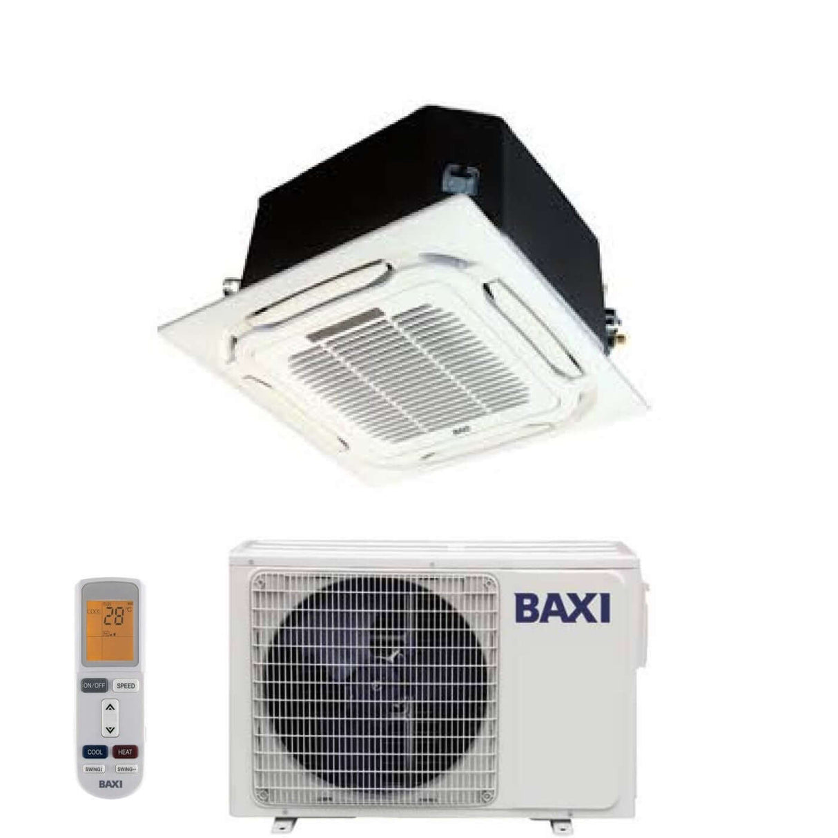 baxi climatizzatore condizionatore baxi inverter a cassetta 18000 btu rzgbk50 r 32 wi fi optional con telecomando e pannello incluso novita