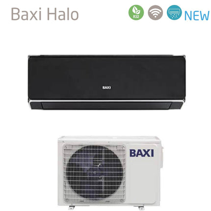 Climatizzatore Condizionatore Baxi Inverter Serie Halo Nero 12000 Btu Hsgnw35 R-32 Wi-Fi Integrato Classe A++/A+ - CaldaieMurali