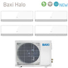 Climatizzatore Condizionatore Baxi Quadri Split Inverter Serie Halo Bianco 9+12+12+12 Con Lsgt100-4m R-32 Wi-Fi Integrato 9000+12000+12000+12000 - CaldaieMurali