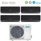 Climatizzatore Condizionatore Baxi Quadri Split Inverter Serie Halo Nero 9+9+9+9 Con Lsgt100-4m R-32 Wi-Fi Integrato 9000+9000+9000+9000 - CaldaieMurali