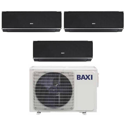 Climatizzatore Condizionatore Baxi Trial Split Inverter Serie Halo Nero 9+9+12 Con Lsgt70-3m R-32 Wi-Fi Integrato 9000+9000+12000 - CaldaieMurali
