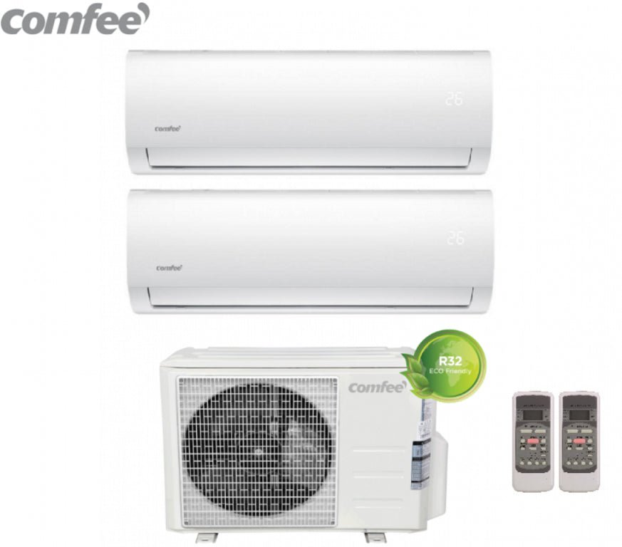 comfee climatizzatore condizionatore comfee dual split inverter serie sirius 912 con 2e 18k r 32 900012000 ean 8059657007216