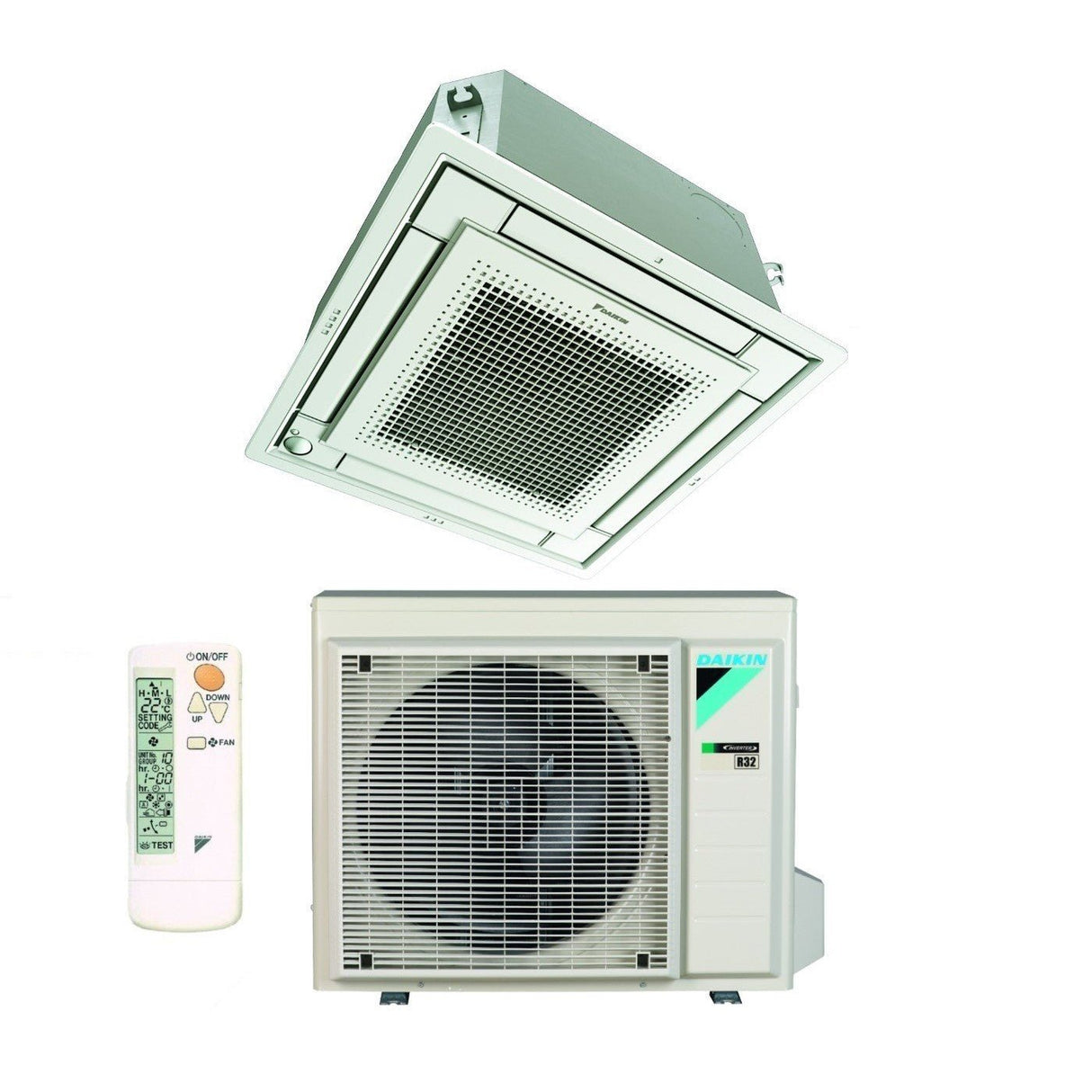 daikin climatizzatore condizionatore daikin a cassetta fully flat 12000 btu ffa35a9 r 32 wi fi optional con griglia inclusa classe aa garanzia italiana