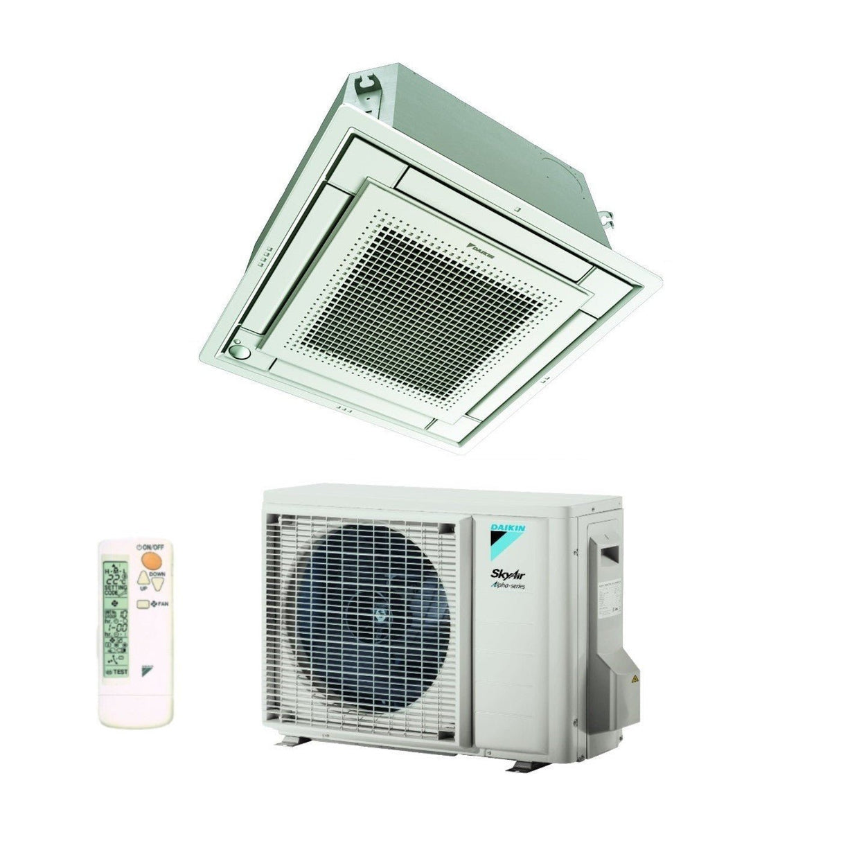 daikin climatizzatore condizionatore daikin a cassetta fully flat 12000 btu ffa35a9 rzag35a r 32 wi fi optional con comando a filo e griglia inclusi