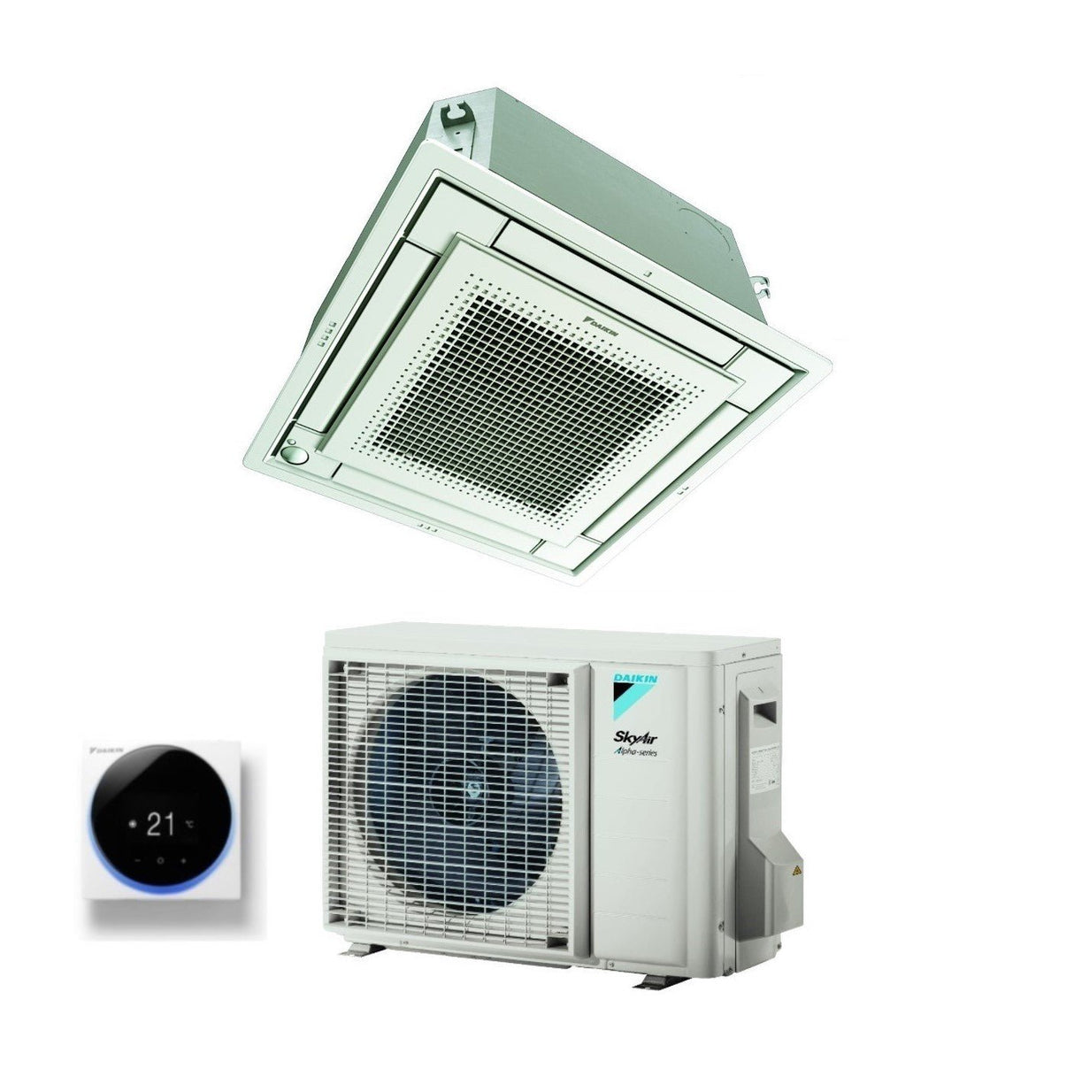 daikin climatizzatore condizionatore daikin a cassetta fully flat 18000 btu ffa50a rzag50a r 32 wi fi optional con comando a filo e griglia inclusi