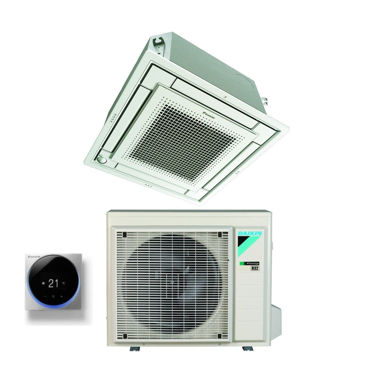 daikin climatizzatore condizionatore daikin a cassetta fully flat 9000 btu ffa25a9 r 32 wi fi optional con griglia inclusa classe aa garanzia italiana