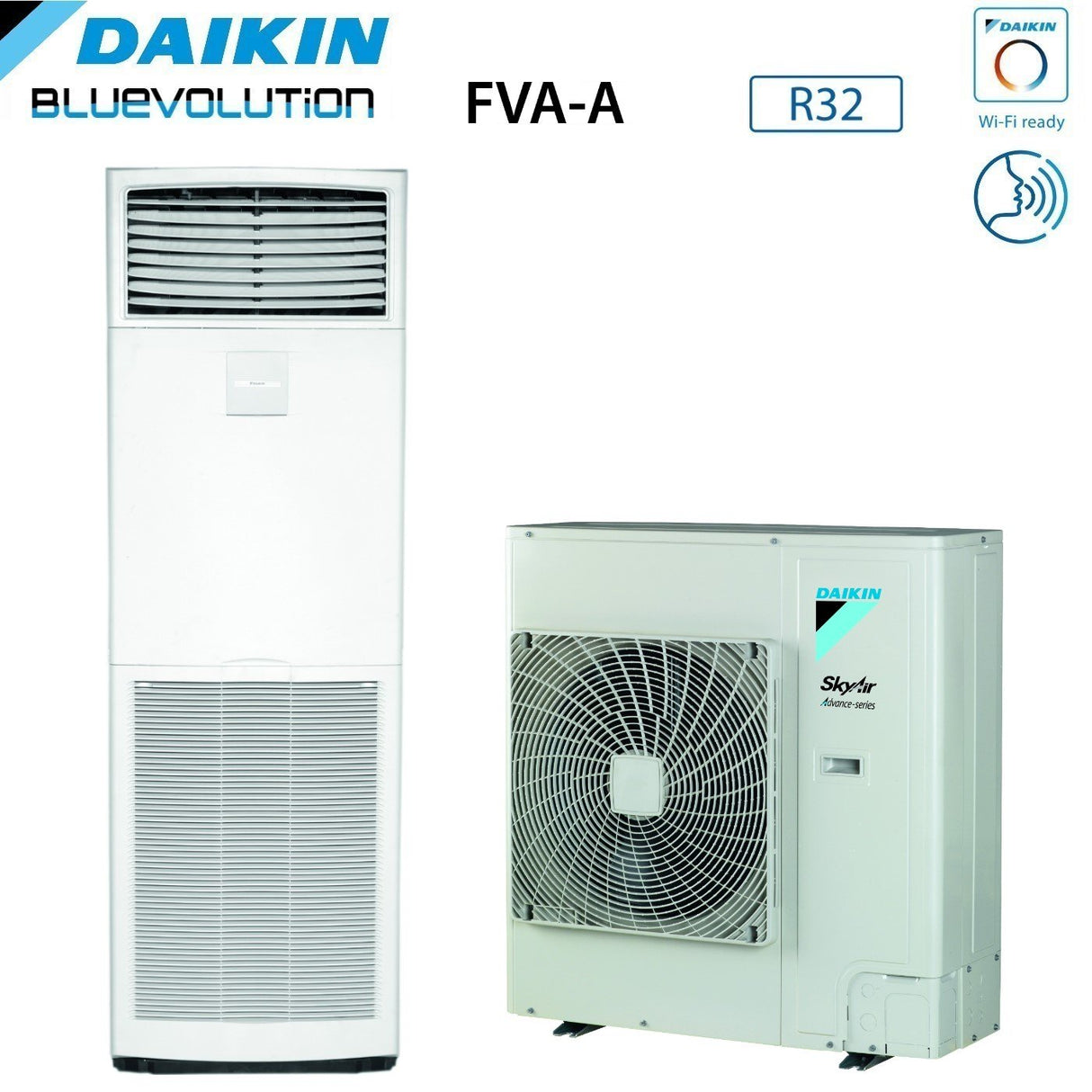 daikin climatizzatore condizionatore daikin bluevolution a colonna 42000 btu fva125a rzasg125mv1 monofase r 32 wi fi optional
