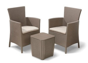 allibert salottino da esterno allibertketer iowa balcony con cuscini colore graphite 99527