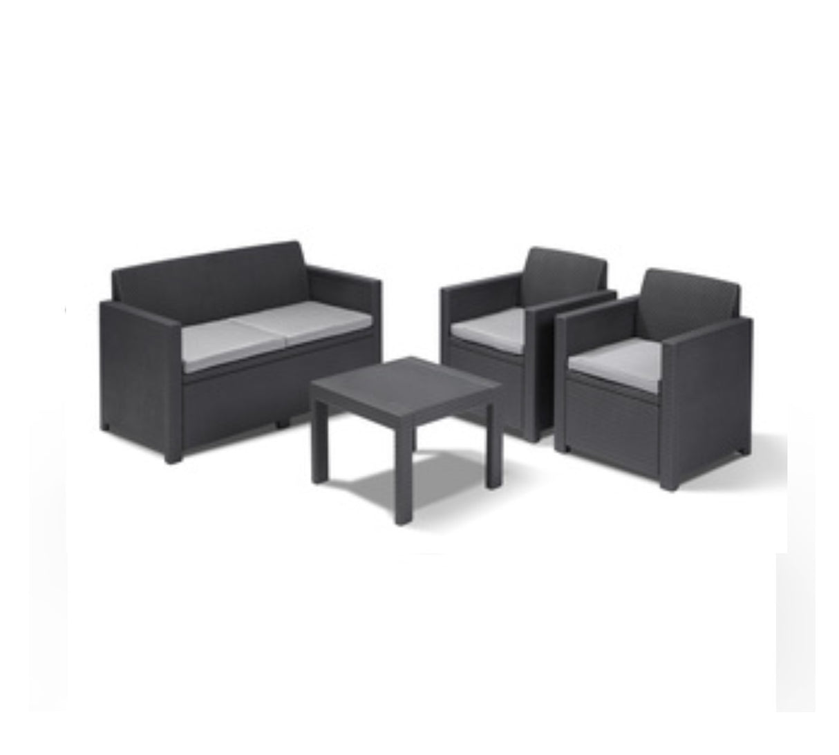 allibert salotto allibertketer modello alabama con cuscini colore graphite 96399