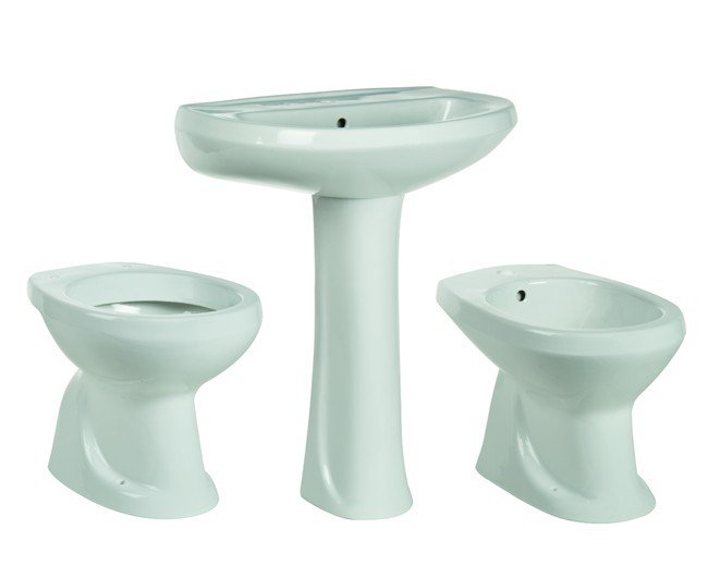 ambra water set da 4 pezzi per bagno ambra water serie tris composta da vaso wc bidet lavabo colonna alta 64 cm ean 8059173993390
