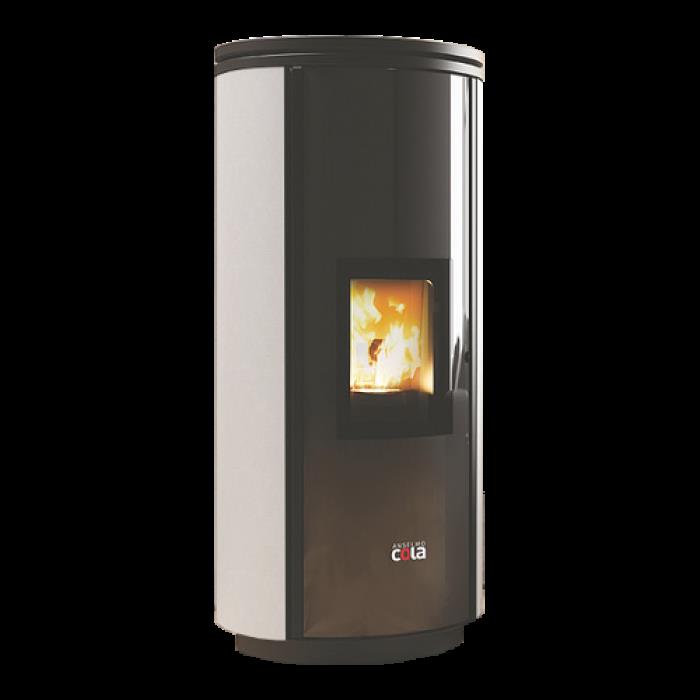 anselmo cola stufa a pellet anselmo cola mod elegant 827 kw wi fi vari colori disponibili