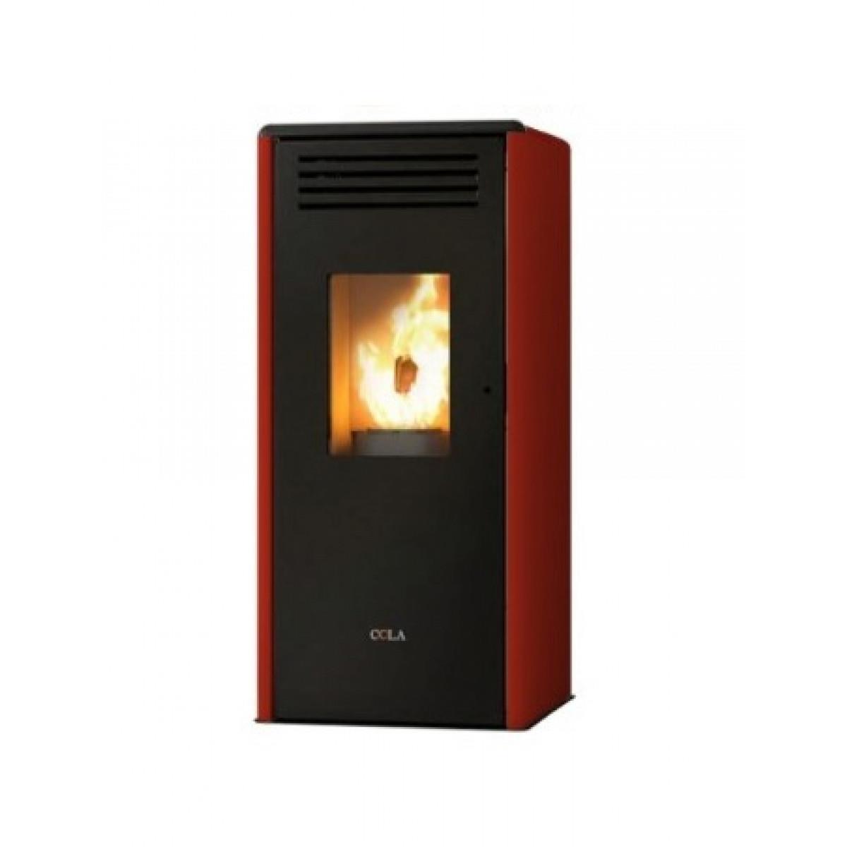 anselmo cola stufa a pellet anselmo cola modello smart 697 kw colore bordeaux disponibile in vari colori in acciaio maiolica ean 99462932
