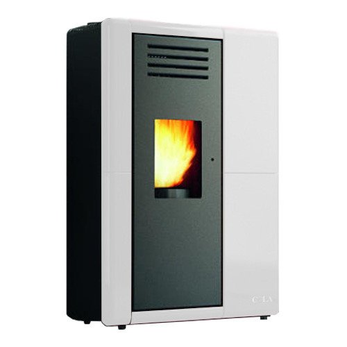 anselmo cola stufa a pellet ventilata anselmo cola cupido 813 kw in acciaio maiolica wi fi integrato con telecomando incluso disponibile in vari colori