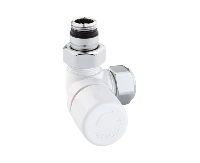 arteclima valvola termostatizzabile arteclima ad angolo con calotta premontata attacco tubo rame plastica e multistrato 12 attacco a sinistra 30512cbb bianca