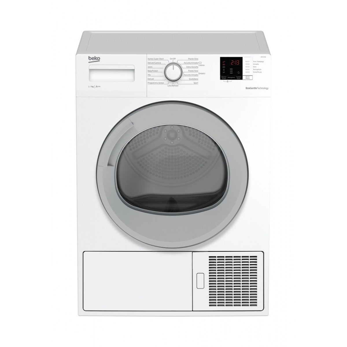 beko asciugatrice a carica frontale beko 7 kg drx722w optisense ecogentle classe a ean 8690842157172