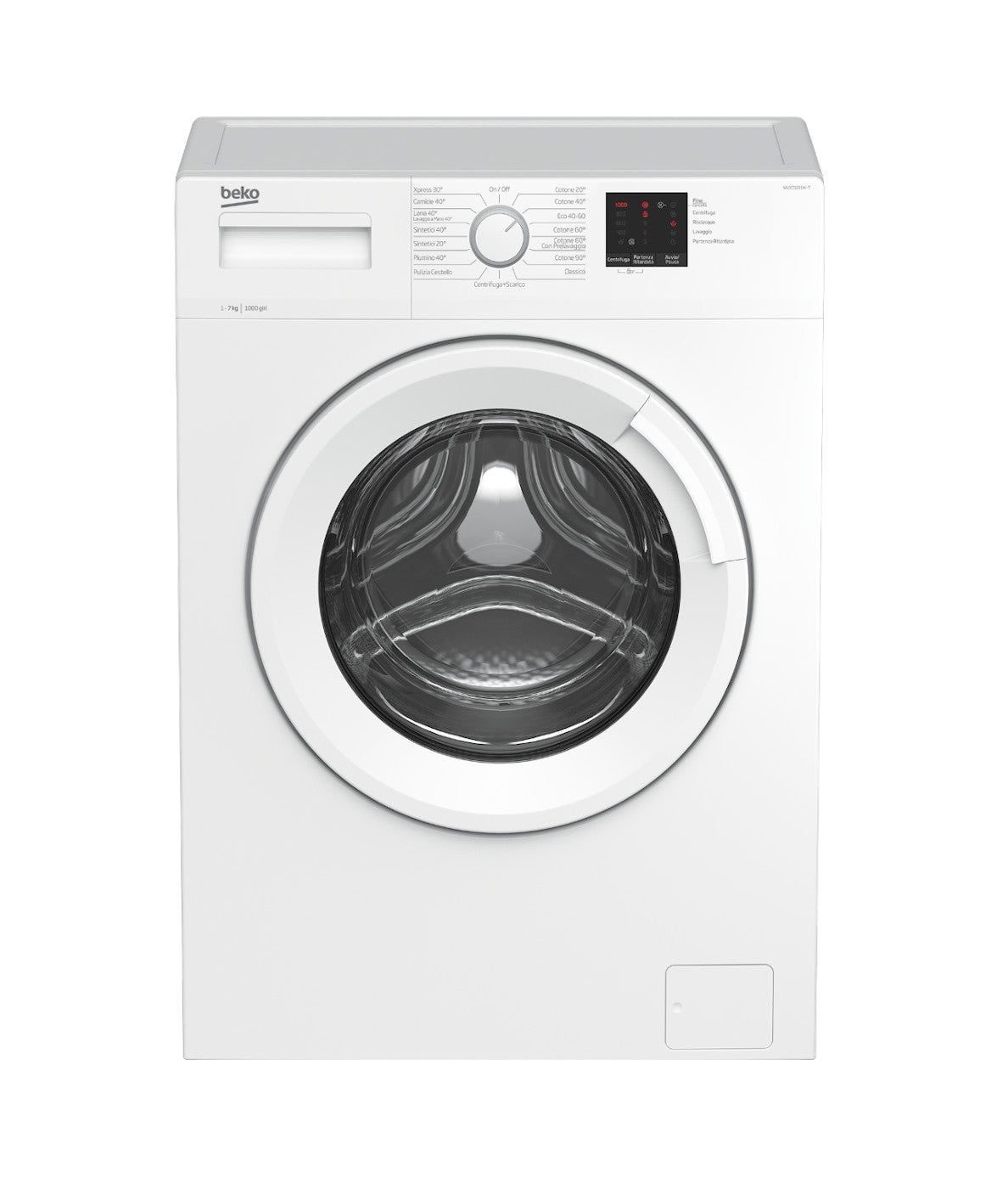 beko lavatrice a libera installazione beko a carico frontale 7 kg 1000 girimin codice wux71031w colore bianco