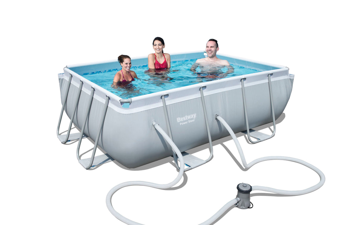 bestway piscina bestway fuori terra rettangolare power steel con pompa filtrante da 1 249 lh cod 56629