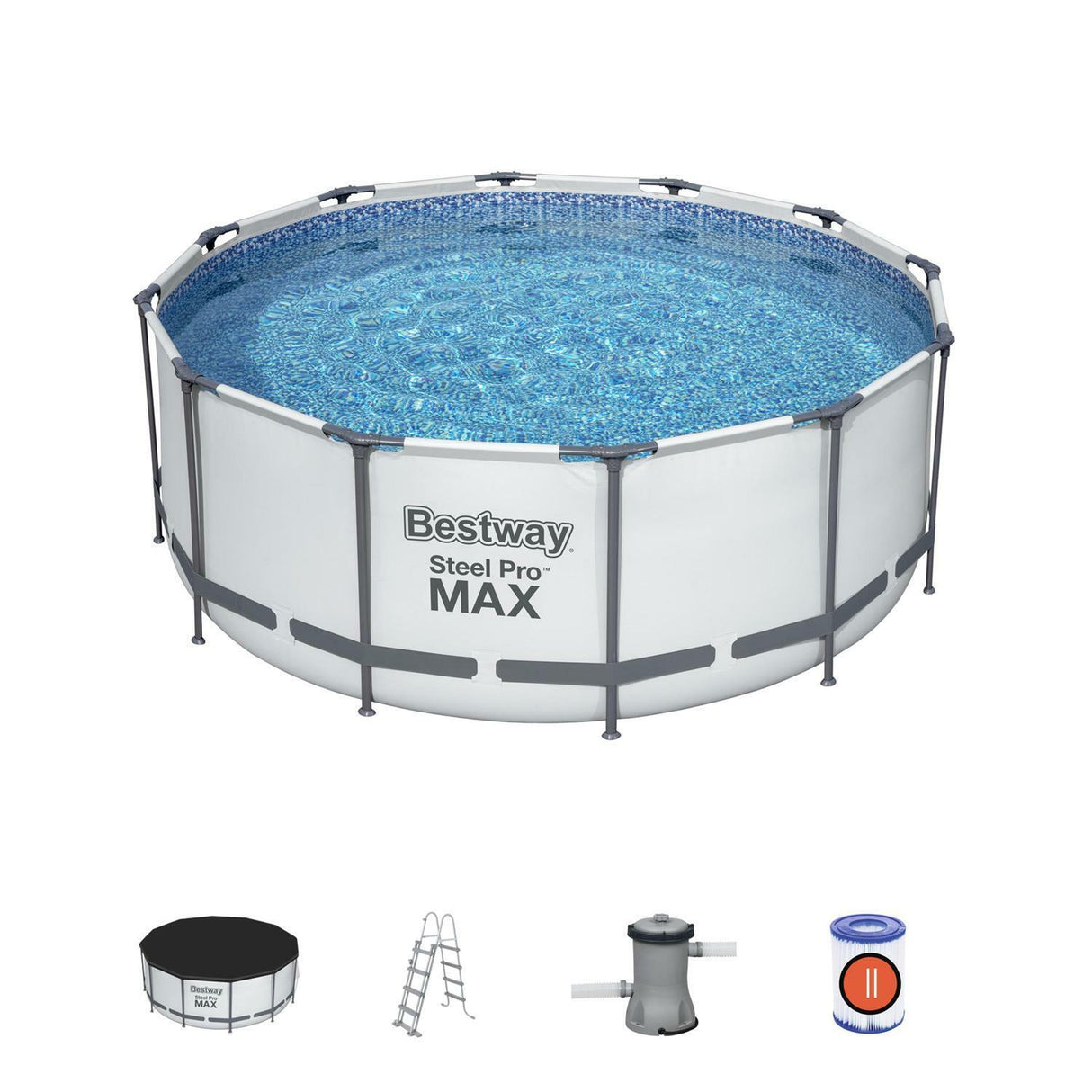 bestway piscina fuori terra bestway 56420 frame pool steel pro 366x122h top di coperturascaletta rampa esternapompa filtrante 10 250 litri