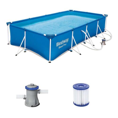 bestway piscina fuori terra bestway 56424 steel pro 400x211x81h pompa filtrante 5 700 litri