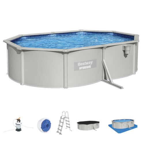 bestway piscina fuori terra bestway 56586 hydrium 500x360x120h tela basetop di coperturascaletta rampa esternapompa filtrante 16 296 litri