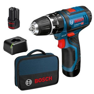 bosch trapano a percussione bosch b con 2 batterie gsb12 v 15