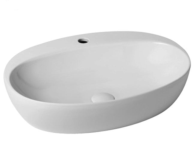 ceramica azzurra lavabo da appoggio azzurra con foro modello circle dimensioni 42x60 cm miscelatore escluso ean 8059173998234