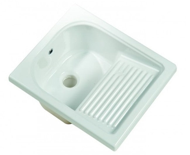 ceramiche affatato lavatoio hidros in porcellana con sponda 60x60 cm modello sole ean 8054602007495