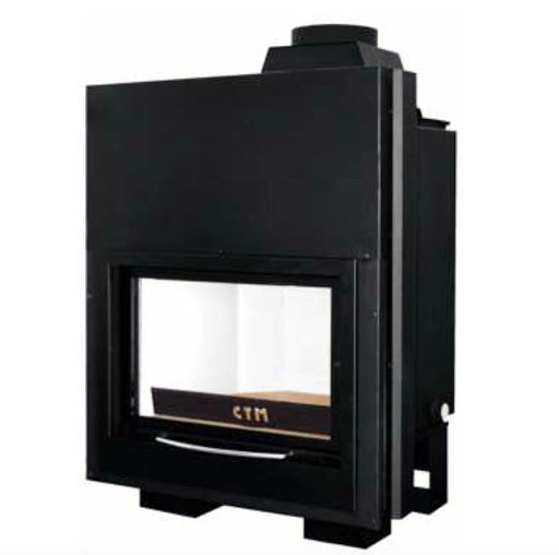 ctm termocamino a legna ctm basic 24 kw scomparsa verticale con produzione acqua calda sanitaria acs