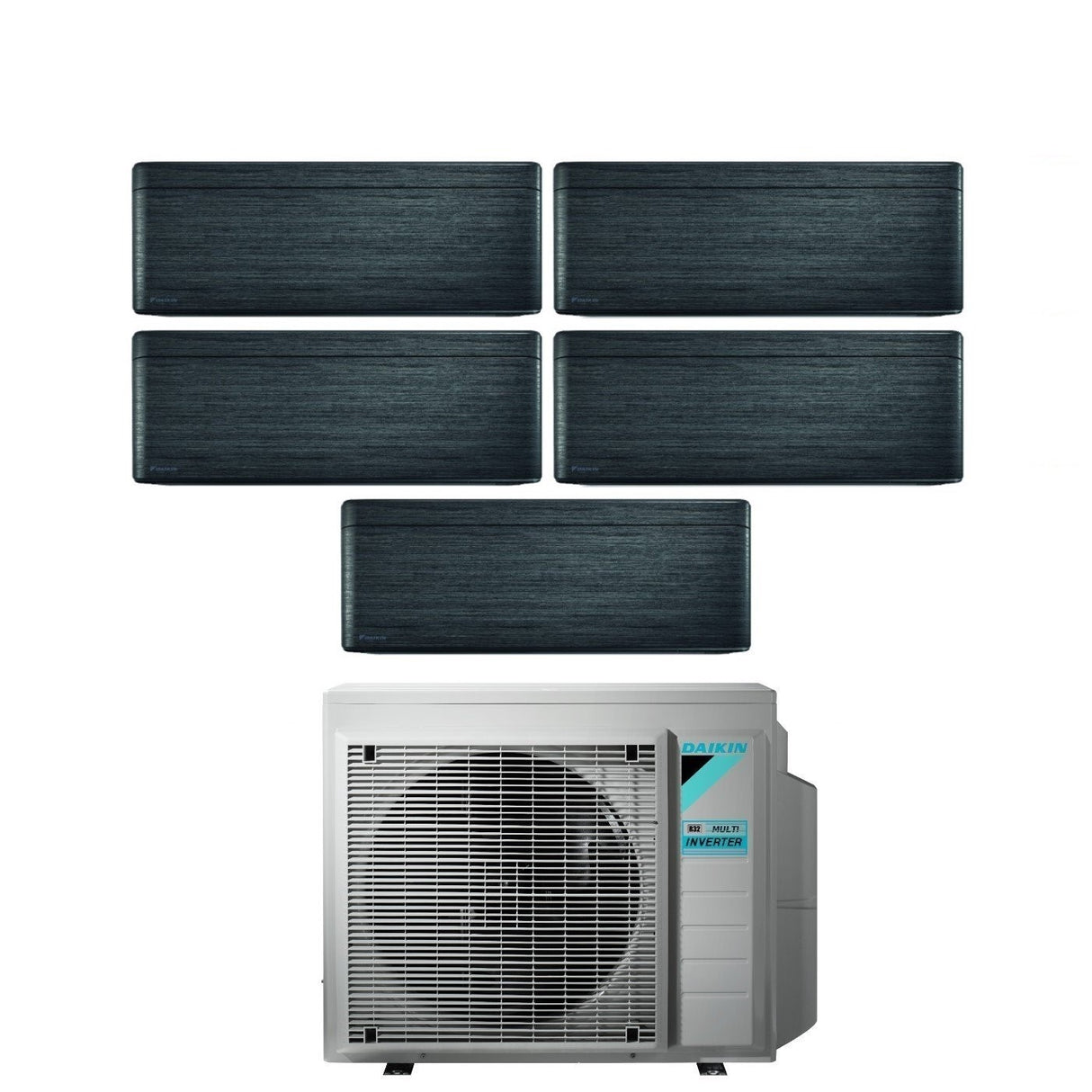 daikin climatizzatore condizionatore daikin bluevolution penta split inverter serie ftxa bt stylish real blackwood 77779 con 5mxm90n r 32 wi fi integrato 70007000700070009000 colore legno nero garanzia italiana